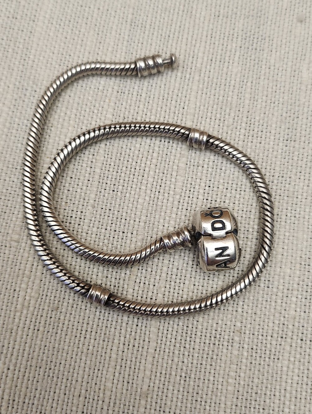Pandora Silver Snake Chain Bracelet Large 9.5"